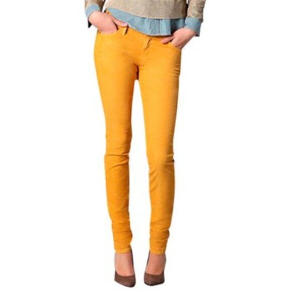 Michael Michael Kors Izzy Skinny Jeans Rust Maple Leaf Cotton Mid Rise 12 - Picture 1 of 17